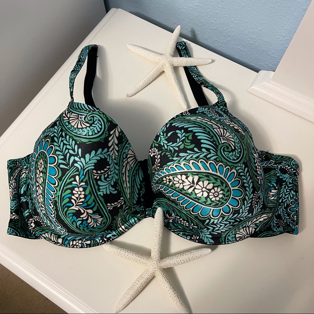 Cacique Bra Lined Underwire Paisley 42D